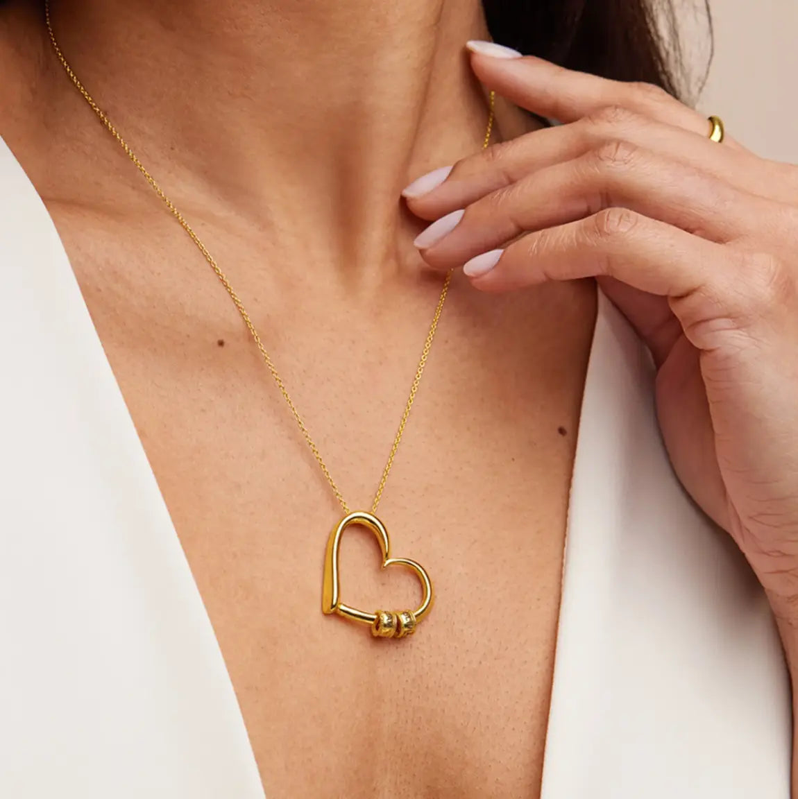 Personalized Heart Family Necklace Clara Bloom