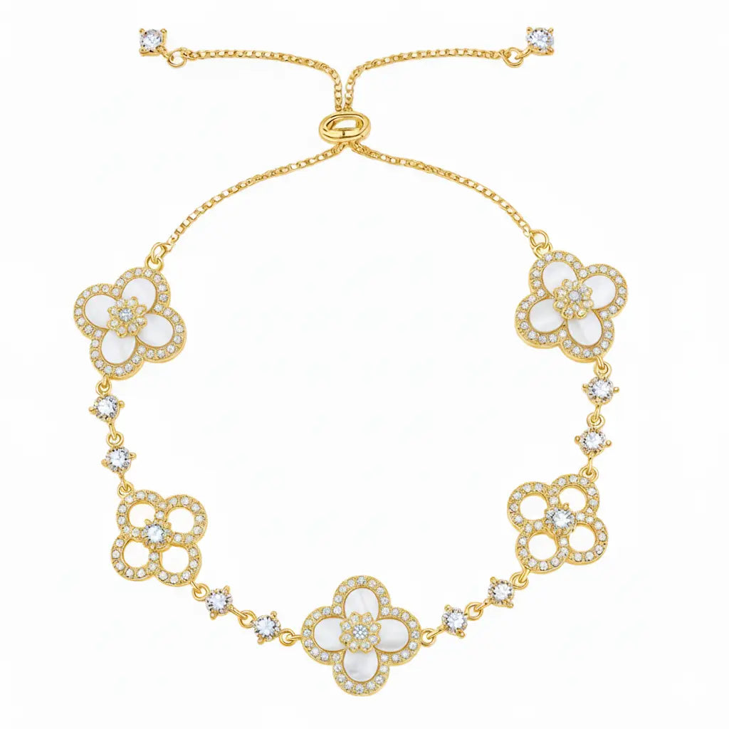 Clover Mother of Pearl Bracelet Clara & Bloom