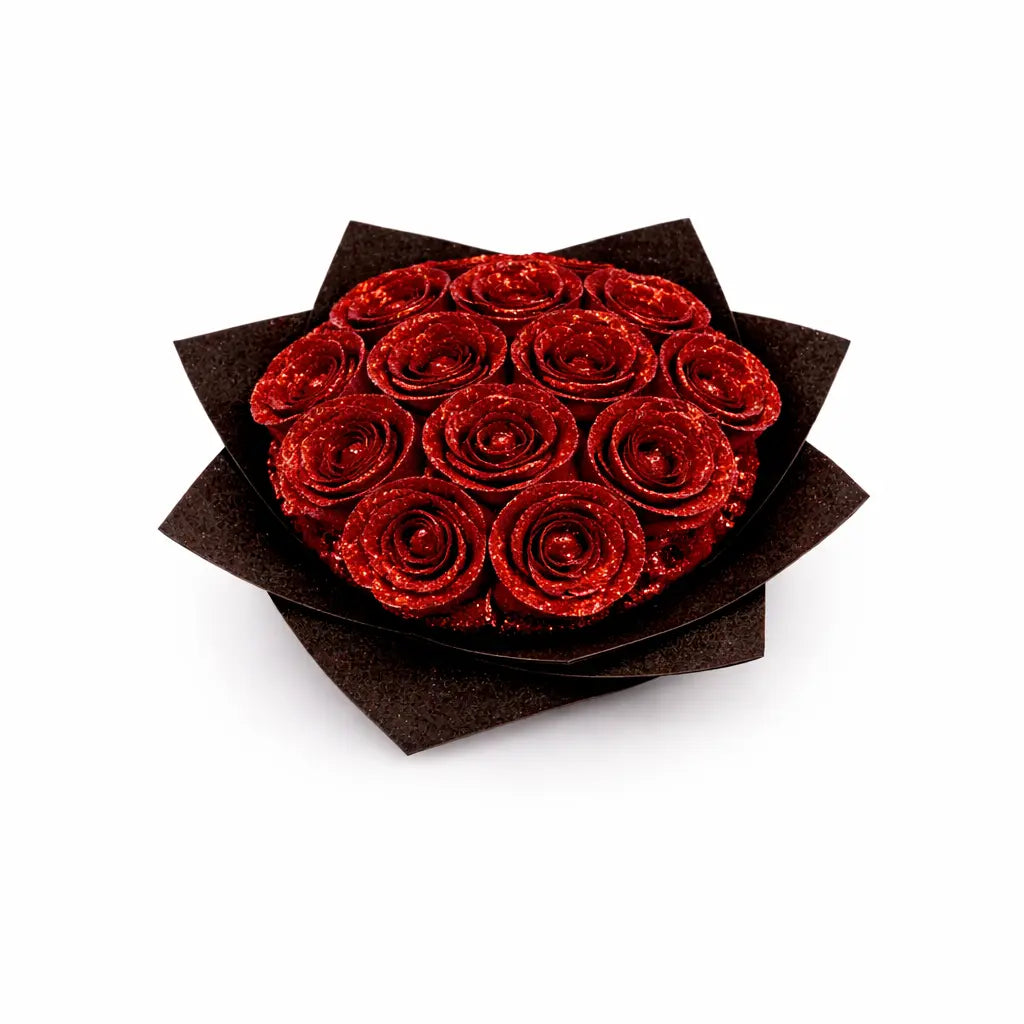 GLITTER ROSE BOUQUET Clara & Bloom