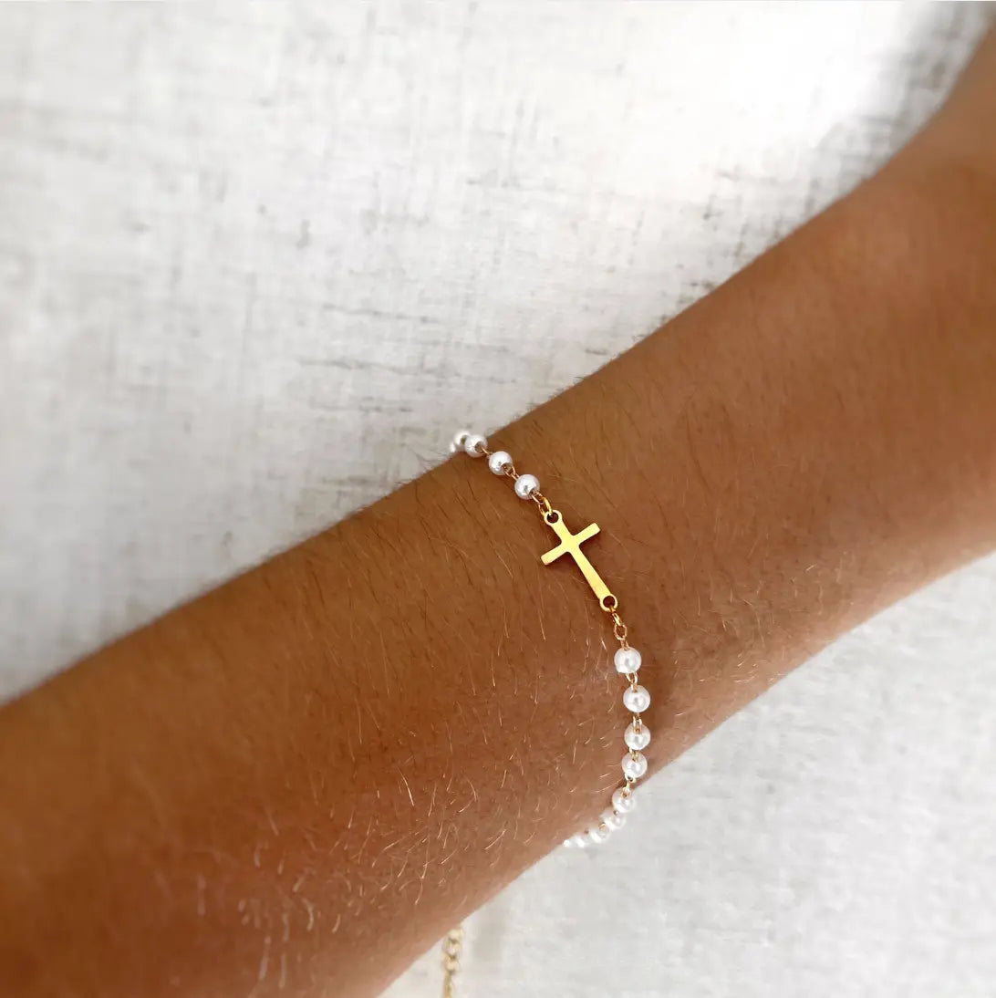 Pearl Bracelet Adjustable Clara & Bloom
