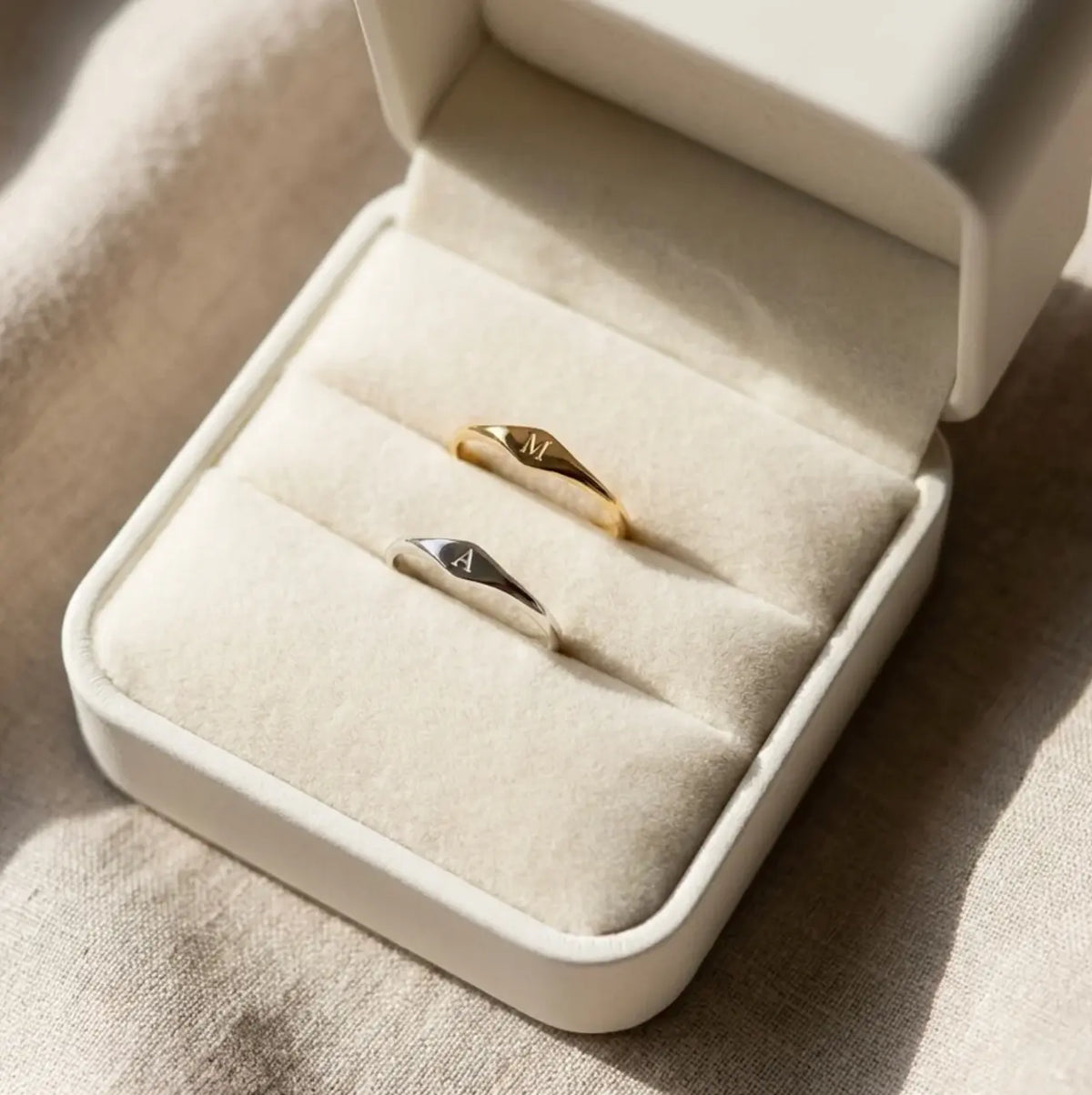 Personalized Initial Stacking Ring