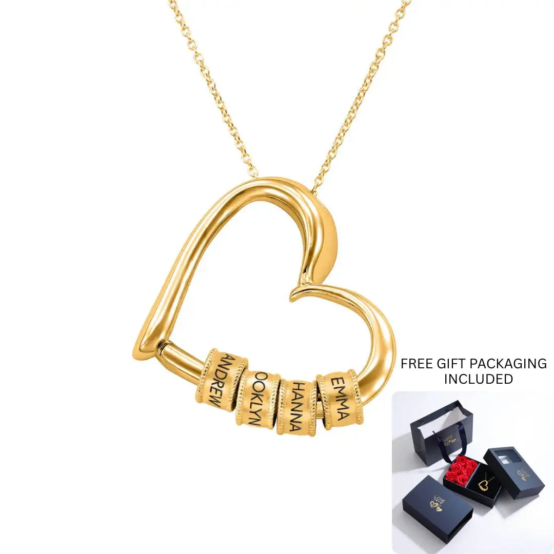 Personalized Heart Family Necklace Clara Bloom