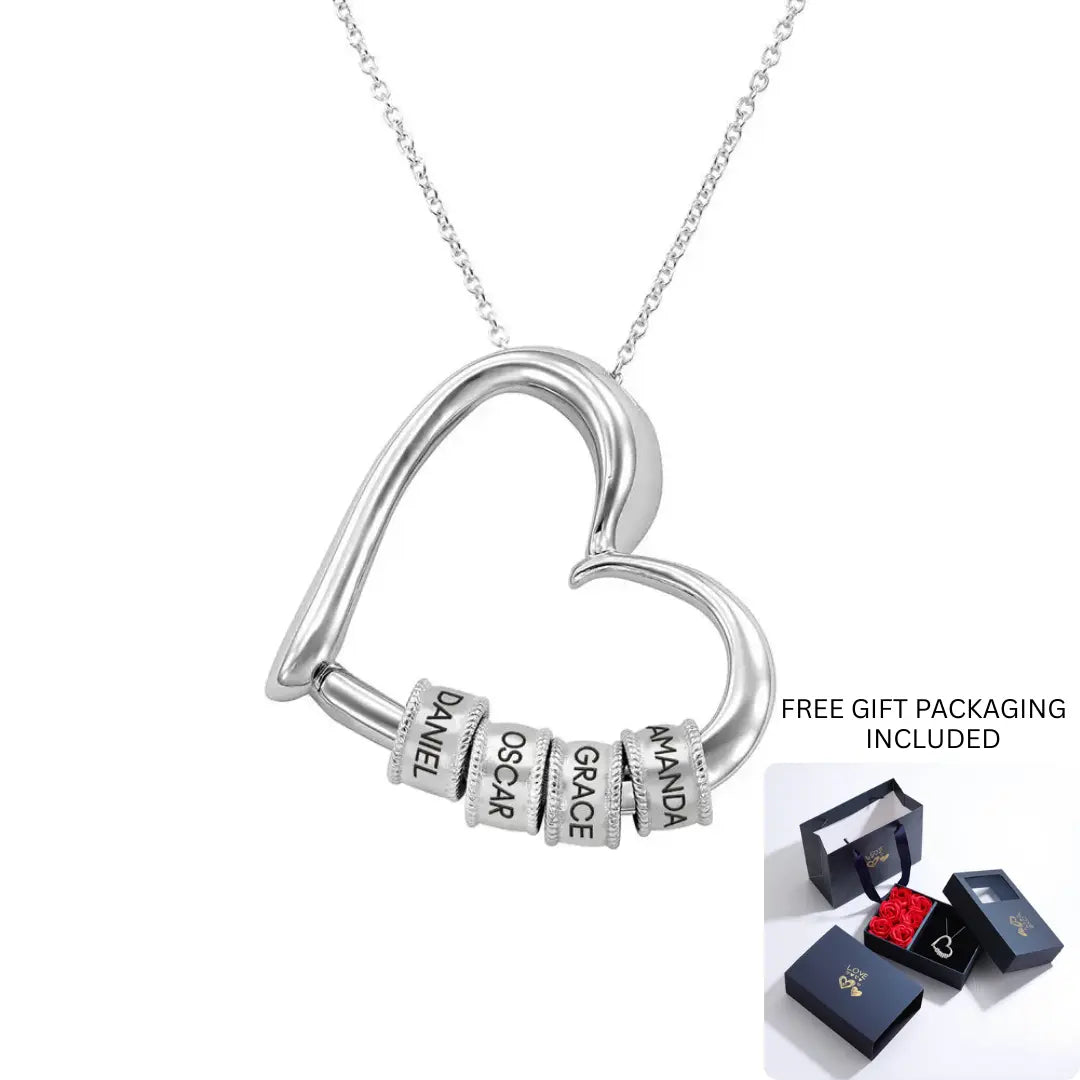 Personalized Heart Family Necklace Clara Bloom