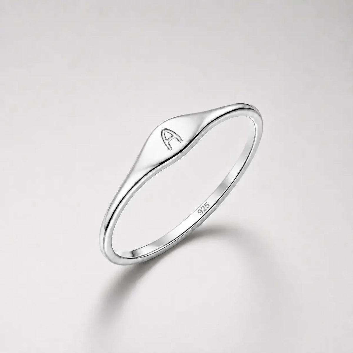 Engraved Letter Ring Clara & Bloom