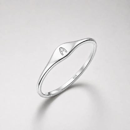 Engraved Letter Ring Clara & Bloom