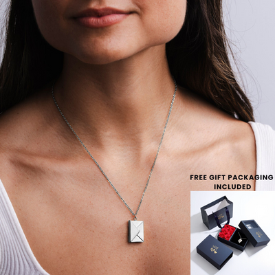 Love Letter Necklace + Rose Gift Box