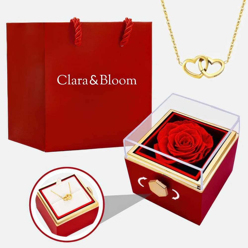 Eternal Love Rose & Engraved Necklace