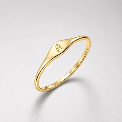 Engraved Letter Ring