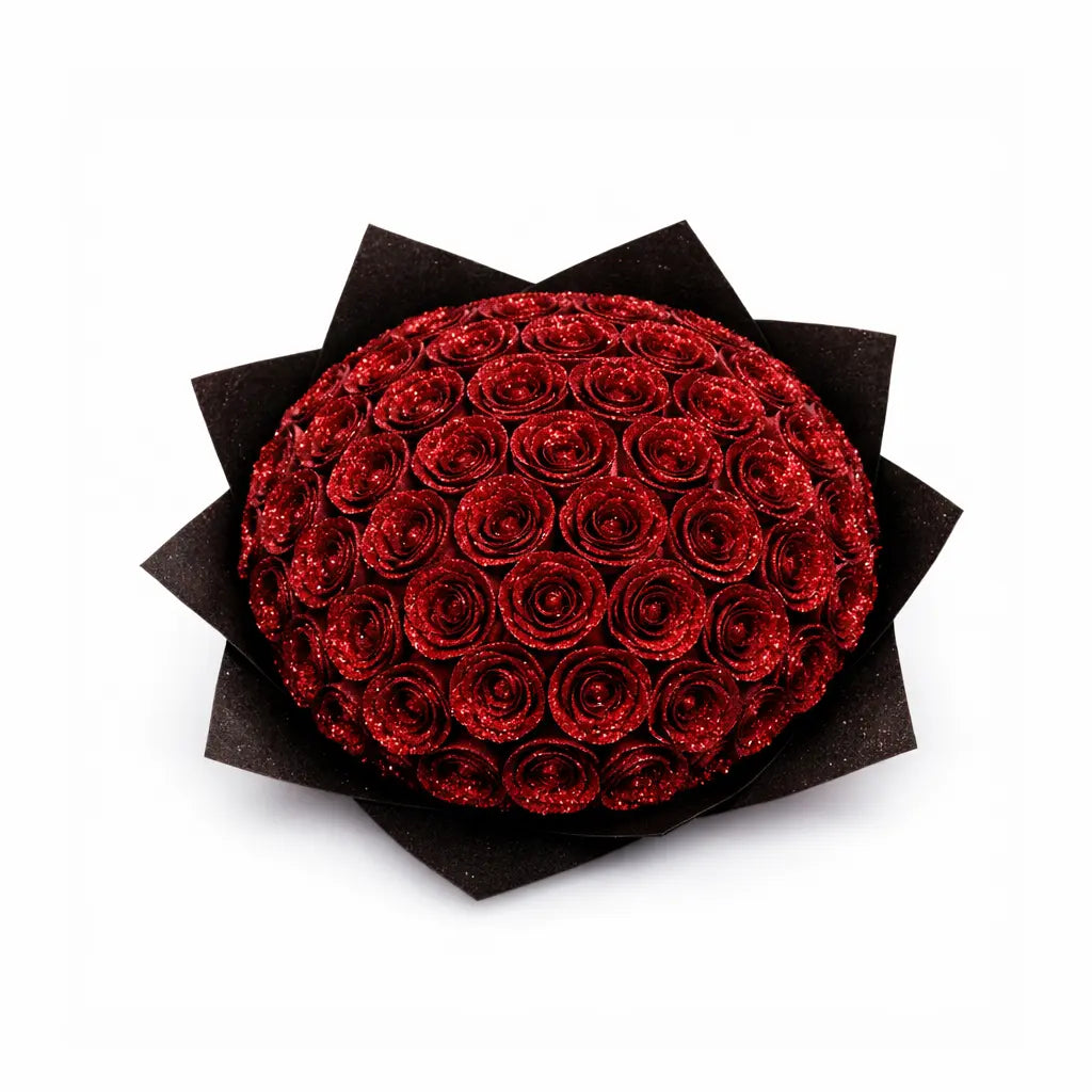 GLITTER ROSE BOUQUET Clara & Bloom