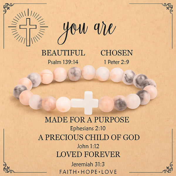 Pearl Cross Braclet Clara & Bloom