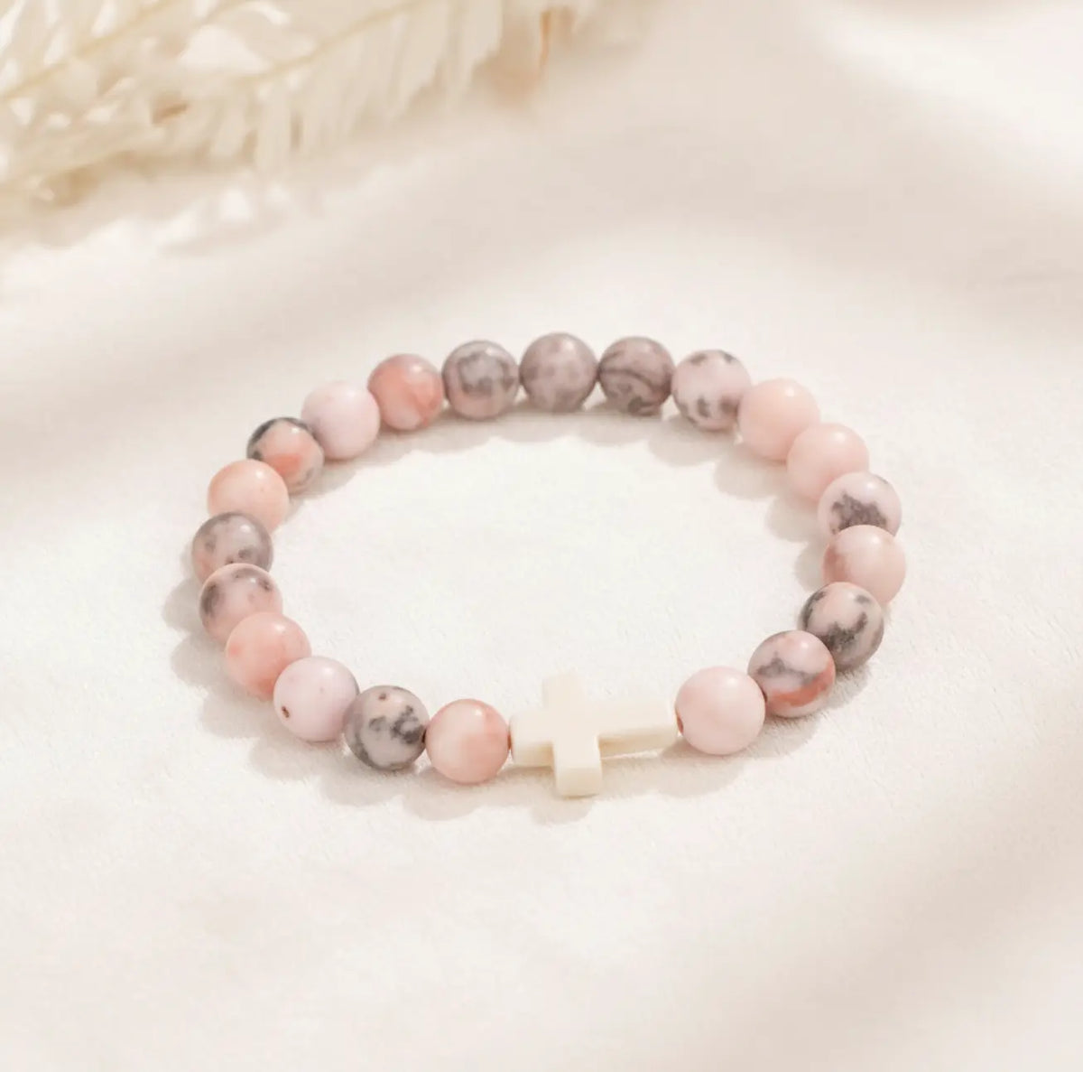 Pearl Cross Braclet Clara & Bloom