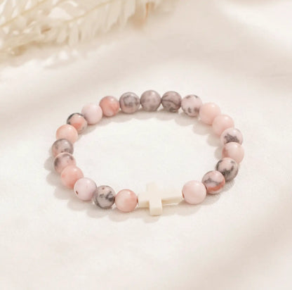 Pearl Cross Braclet Clara & Bloom