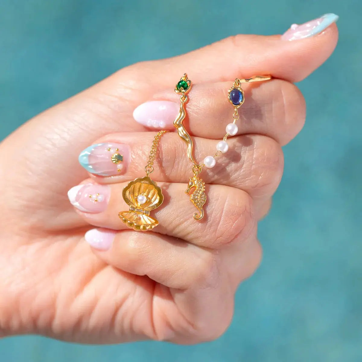 Hidden Pearl Shell Necklace Clara & Bloom