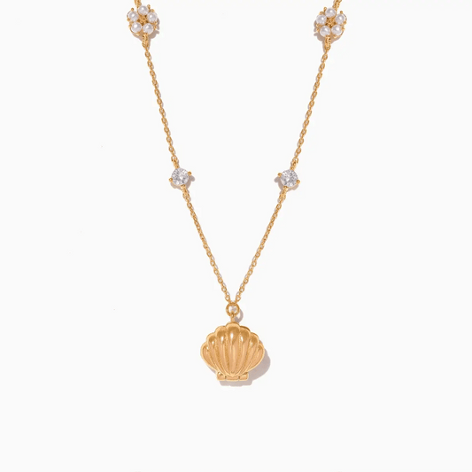 Hidden Pearl Shell Necklace Clara & Bloom