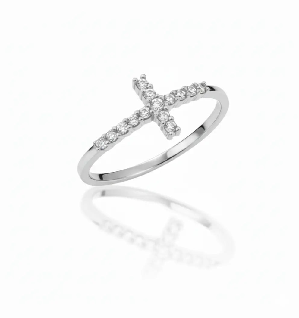 Cross Diamond Ring Clara & Bloom