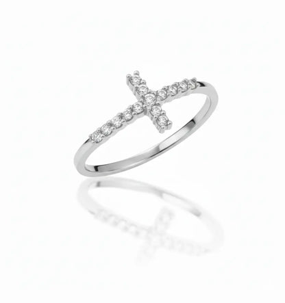 Cross Diamond Ring Clara & Bloom