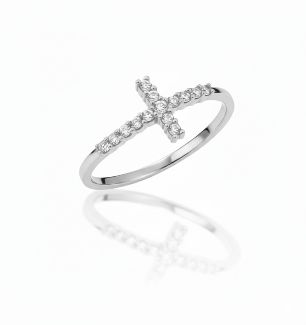 Cross Diamond Ring