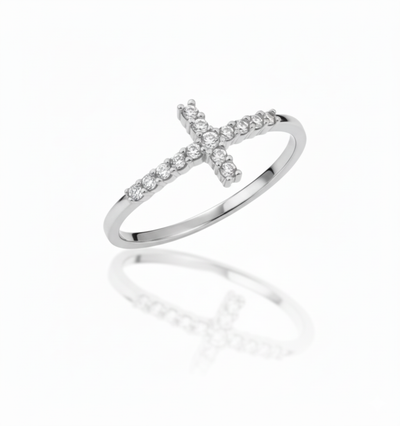 Cross Diamond Ring