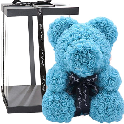 Rose Teddy Bear - W/Gift Box