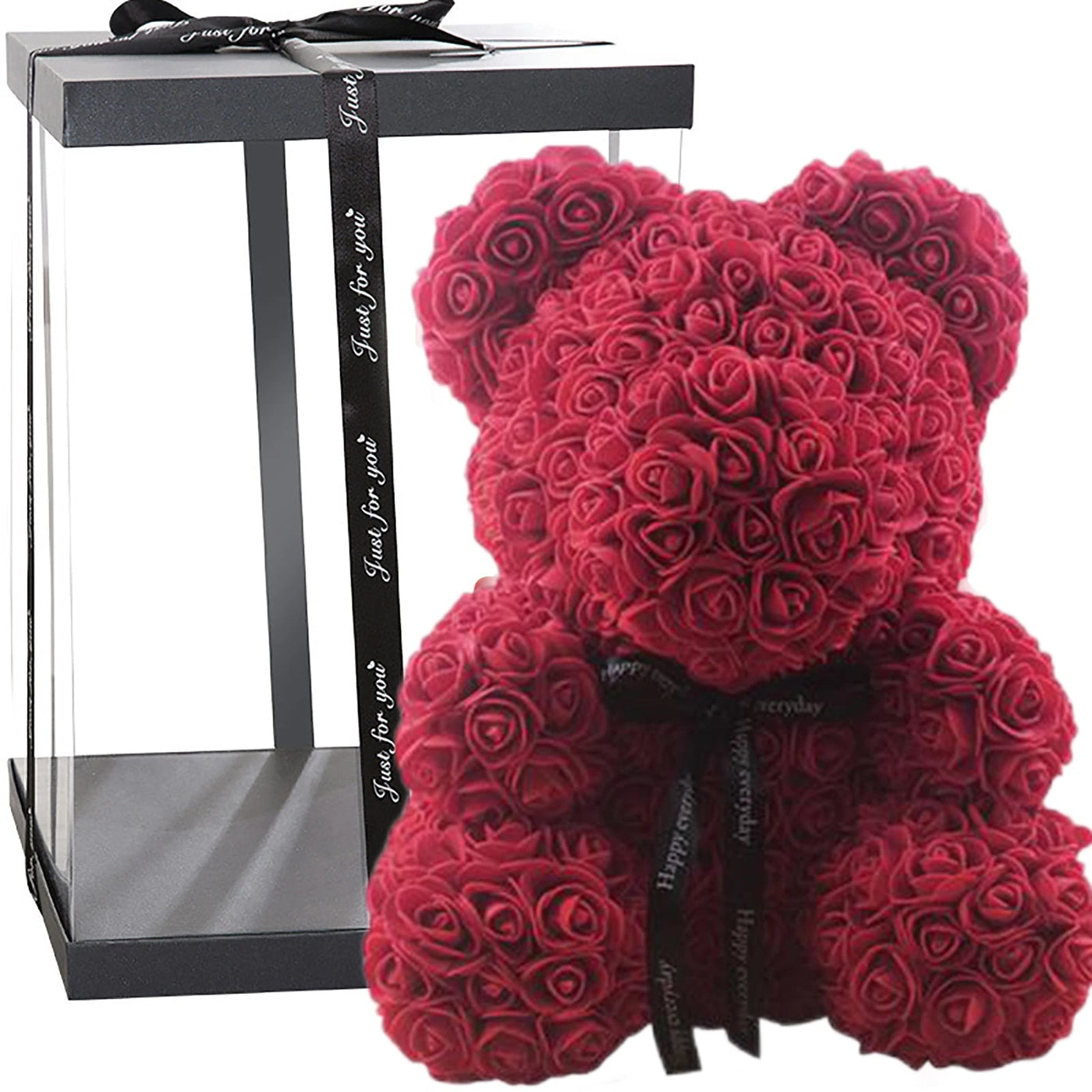 Rose Teddy Bear - W/Gift Box