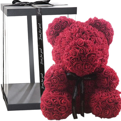 Rose Teddy Bear - W/Gift Box