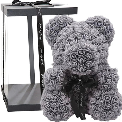 Rose Teddy Bear - W/Gift Box Clara Bloom