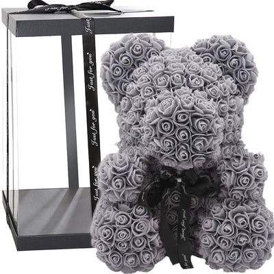 Rose Teddy Bear - W/Gift Box