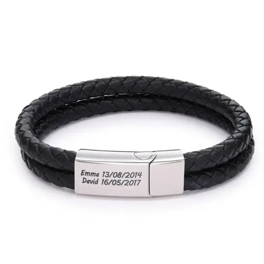 Explorer Leather Men's Bracelet Clara Bloom