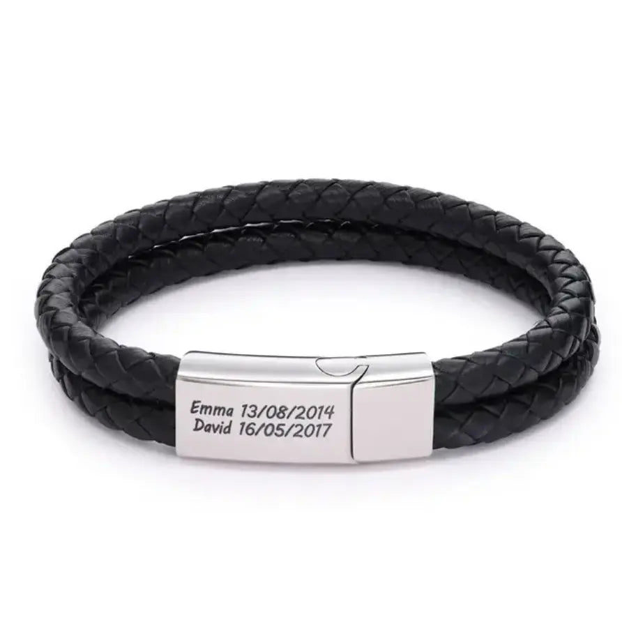 Explorer Leather Men's Bracelet Clara Bloom