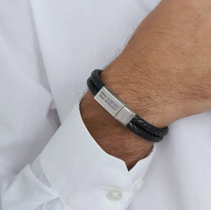 Explorer Leather Men's Bracelet Clara Bloom