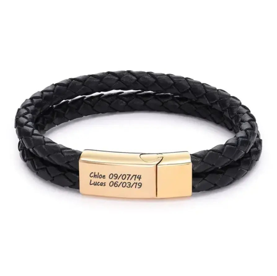 Explorer Leather Men's Bracelet Clara Bloom