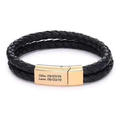 Explorer Leather Men's Bracelet Clara Bloom