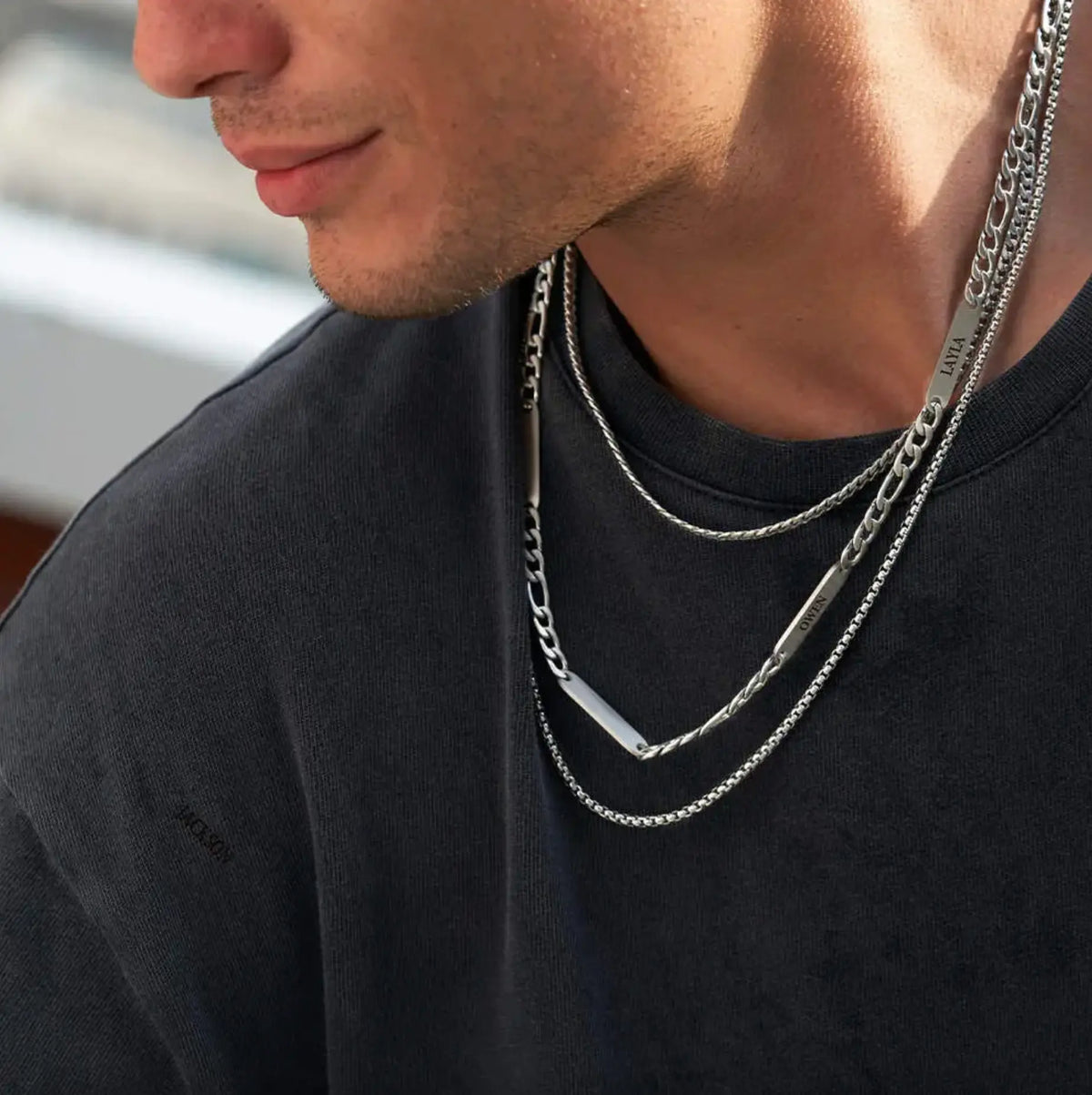 Lineage Name Necklace for Men Clara Bloom