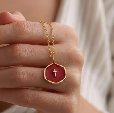 Mother of Pearl Cross Pendant