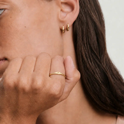 Engraved Letter Ring