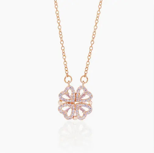 Clover Necklace + Rose Gift Box