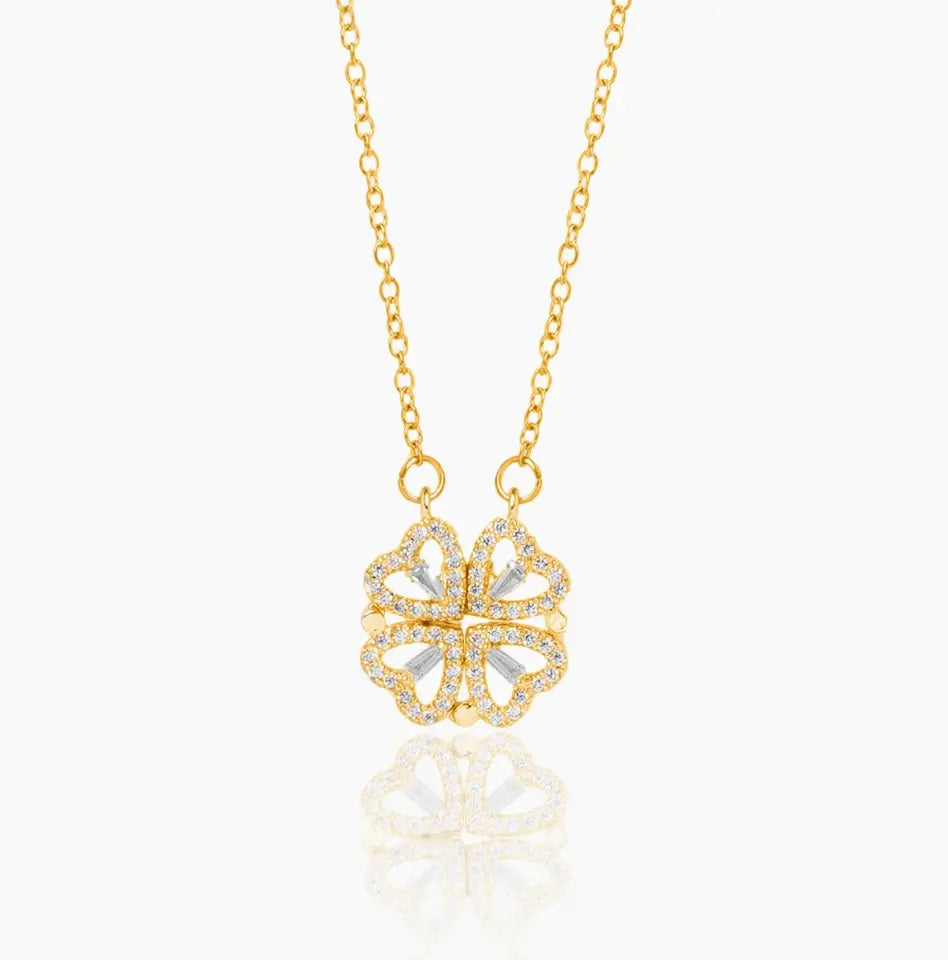 Clover Necklace + Rose Gift Box
