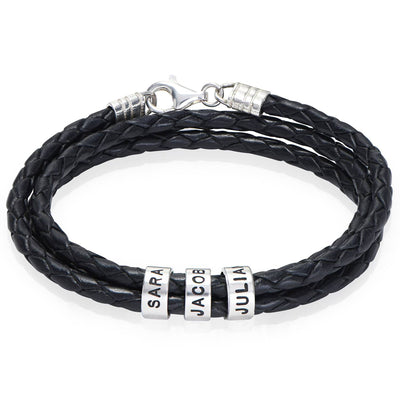 Beads for Braided Leather Bracelet Men
