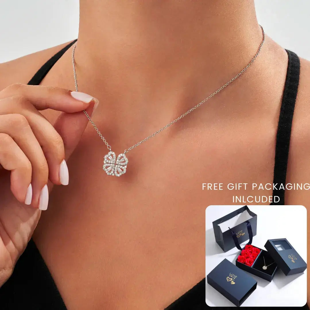 Clover Necklace + Rose Gift Box Clara Bloom