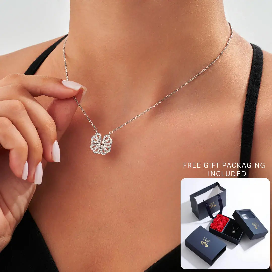 Clover Necklace + Rose Gift Box Clara Bloom