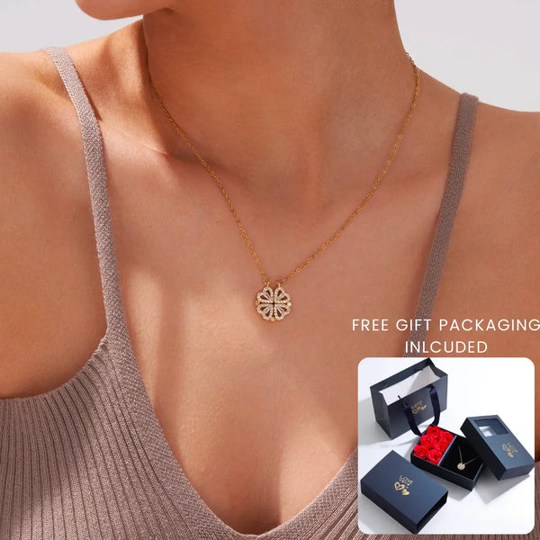 Clover Necklace + Rose Gift Box Clara Bloom