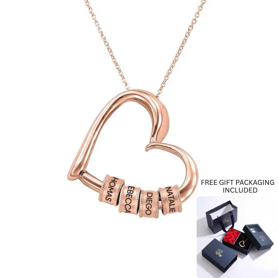Personalized Heart Family Necklace Clara Bloom