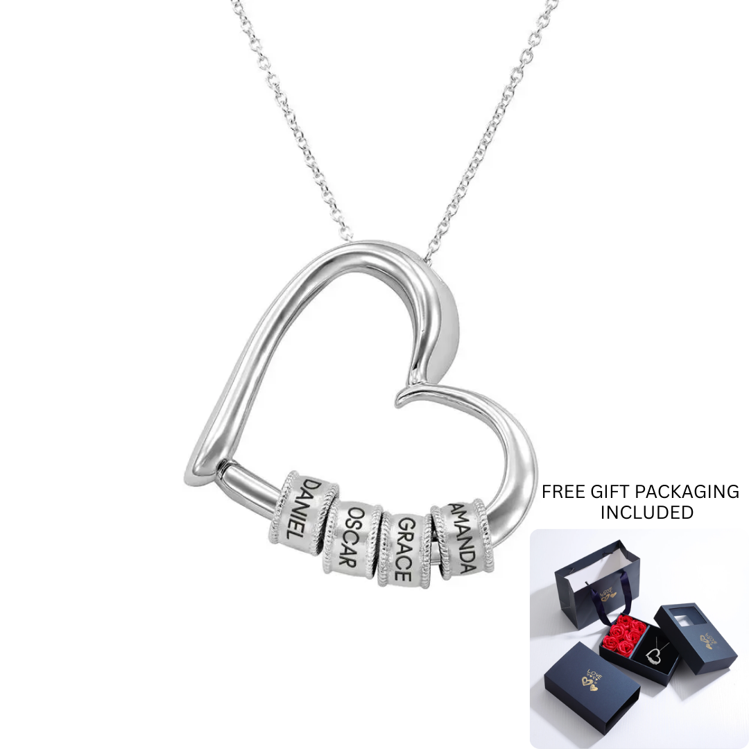 Personalized Heart Family Necklace Clara Bloom