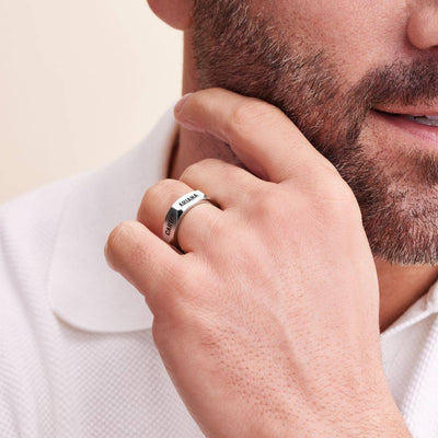 Titan Hex Stainless Steel Ring for Men